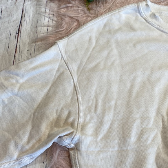 NSF Lace Up Terry Pullover White Sweatshirt sz S - Picture 4 of 10